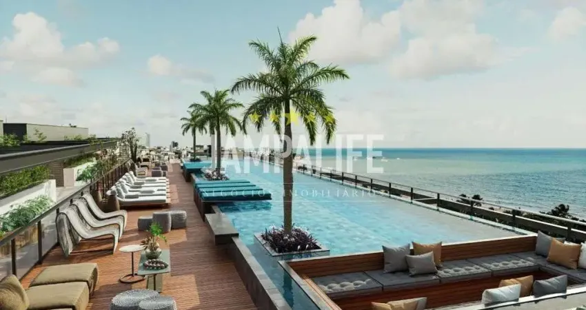 Flat com 1 dormitório à venda, 18 m² por r$ 395.000,00 - cabo branco - joão pessoa/pb