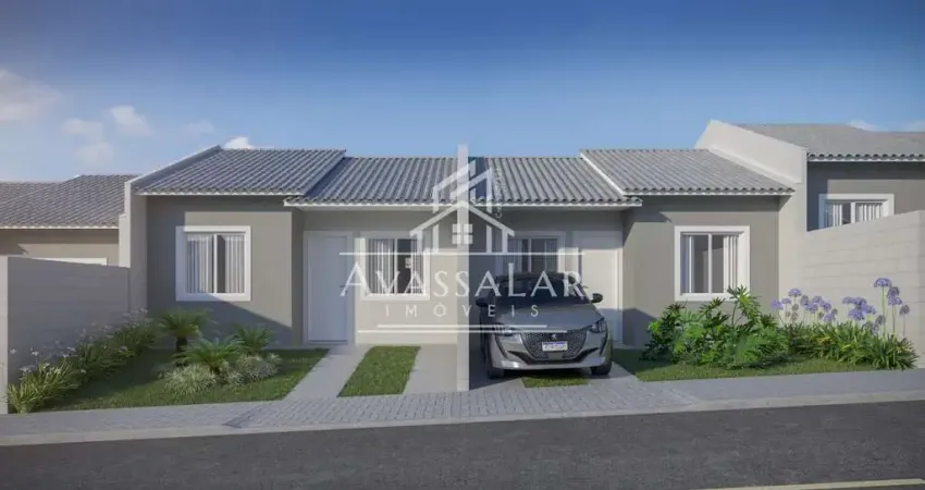 Casa com 2 dormitórios em condomínio fechado na fazenda rio grande- pr