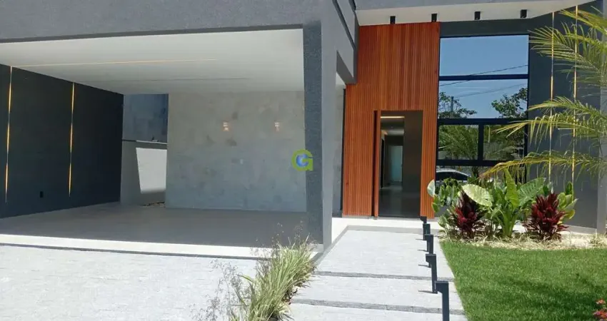 Casa moderna com 3 quartos, área gourmet, piscina e alto padrão de acabamento em
