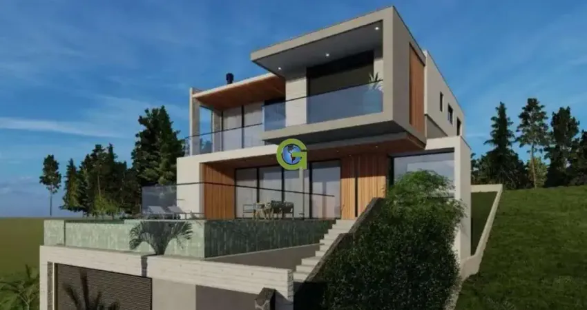 Casa moderna, piscina de borda infinita e 4 quartos em santo amaro da imperatriz