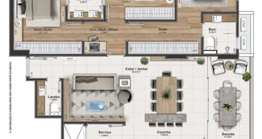 Apartamento com 3 dorms, 2 vagas de garagem e Hobby Box