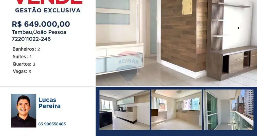 Apartamento dos Sonhos em João Pessoa - 82m², 3 Quartos sendo 1 suite