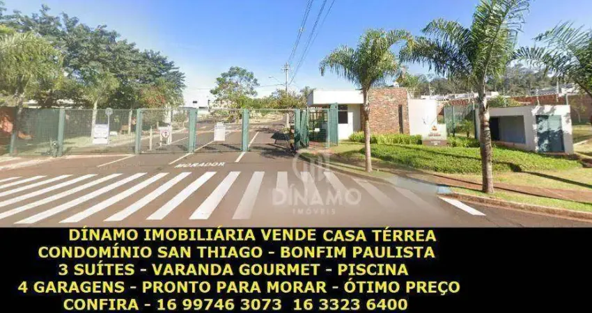 Casa em condomínio fechado com 3 quartos à venda na Reserva San Tiago, Ribeirão Preto 