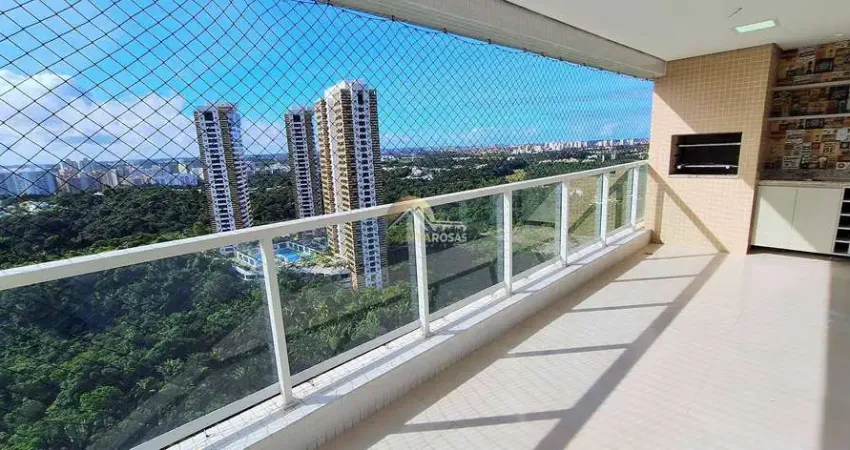 ALUGO APARTAMENTO COM 130M² NO GREENVILLE PATAMARES: 3 QUARTOS (SUÍTE), VARANDA GOURMET E LAZER COM