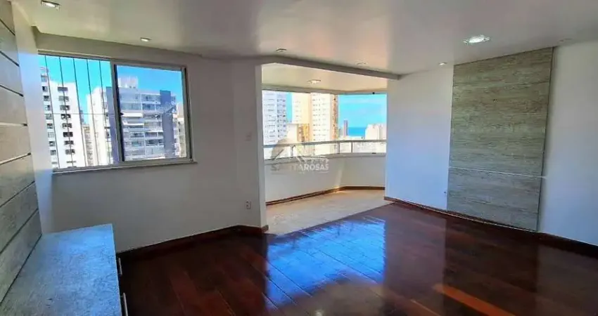 Apartamento nascente na graça, 80m², andar alto com vista mar total, 2 quartos (1 suíte), varanda g