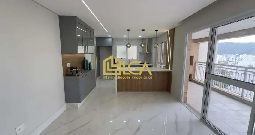 Coral gables, 131 m², 4 quartos, varanda gourmet, 2 vagas - gonzaga - santos