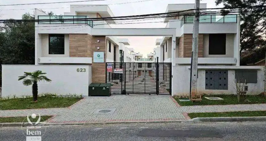 Sobrado novo com 125 m², 3 quartos sendo 1 suíte à venda por r$ 1.070.000 - bom retiro - curitiba/pr
