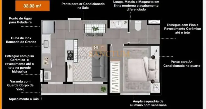 Loft com 1 quarto à venda na Rua Francisco Antônio Pinto, 285, Parque Industrial, Campinas
