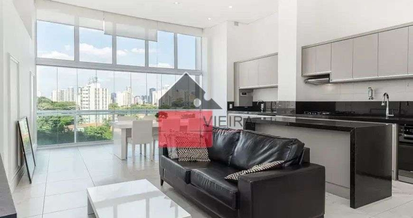 Apartamento Mobiliado com 1 Quarto e 2 banheiros para Alugar, 85 m², Brooklin Paulista, São Paulo,