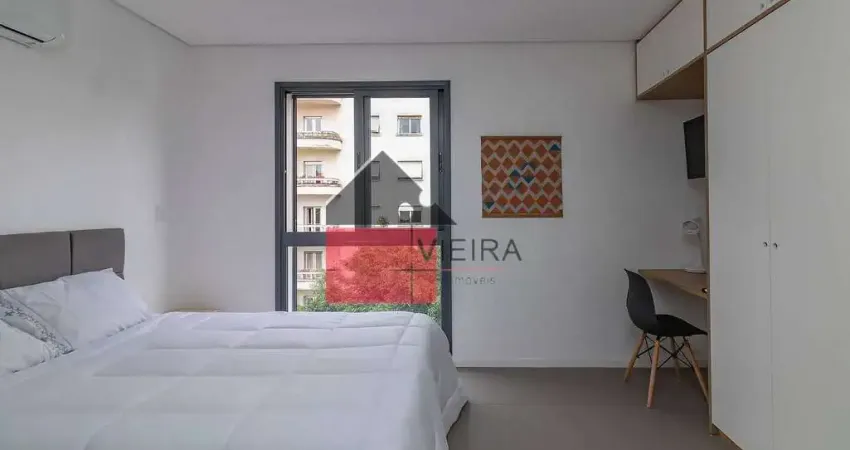 Studio à venda, Higienópolis, Studio mobiliado, excelente localização, 1 Dormitório com armários C