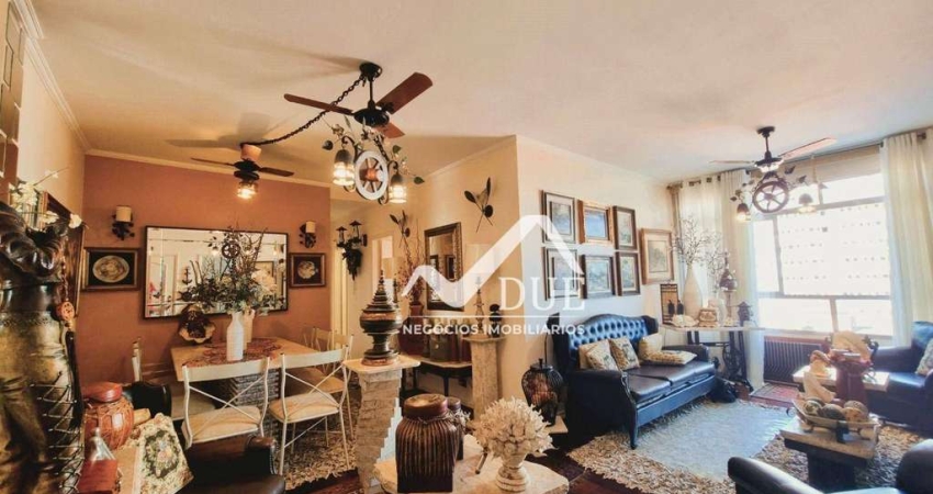 Apartamento vista mar com 3 dormitórios à venda, 150 m² por R$ 1.200.000 - Gonzaga - Santos/SP