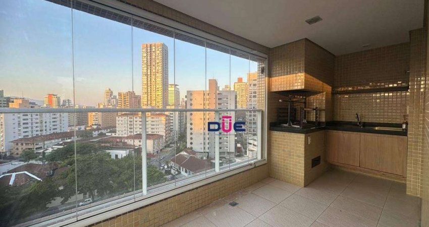 Apartamento com 3 dormitórios à venda, 131 m² por R$ 1.500.000,00 - Gonzaga - Santos/SP
