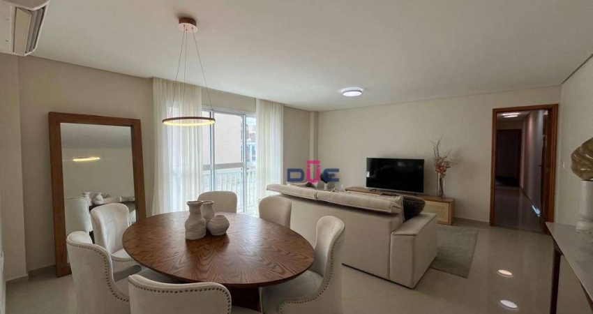 Apartamento Porteira Fechada com 3 dormitórios à venda, 129 m² por R$ 1.650.000 - Aparecida - Santos/SP