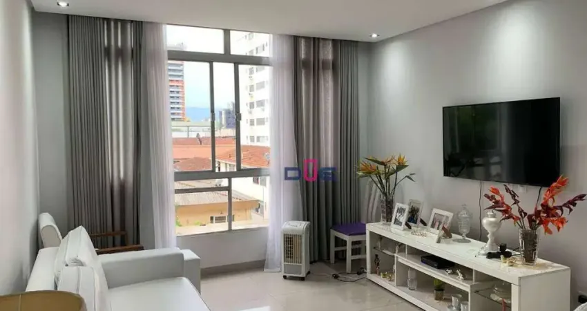 Apartamento com 2 dormitórios à venda, 110 m² por R$ 640.000 - Gonzaga - Santos/SP