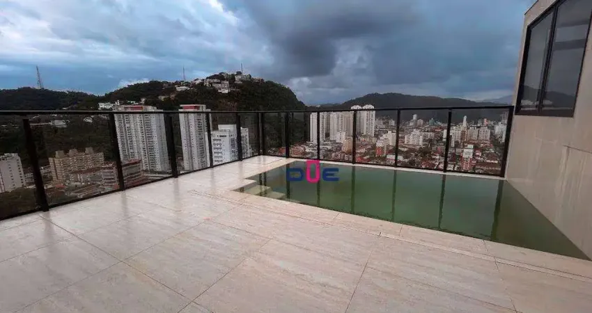 Cobertura com 3 dormitórios à venda, 160 m² por R$ 2.800.000 - José Menino - Santos/SP