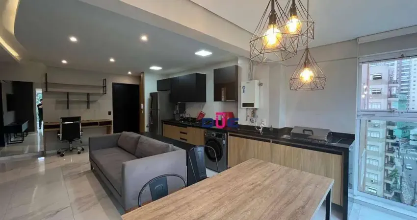 Apartamento com 1 dormitório à venda, 48 m² por r$ 550.000,00 - josé menino - santos/sp