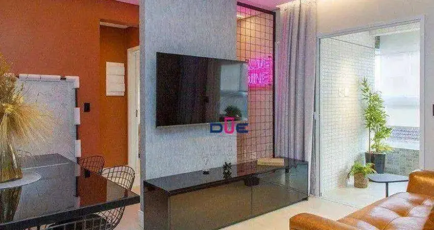 Apartamento com 1 dormitório à venda, 54 m² por r$ 675.000 - boqueirão - santos/sp
