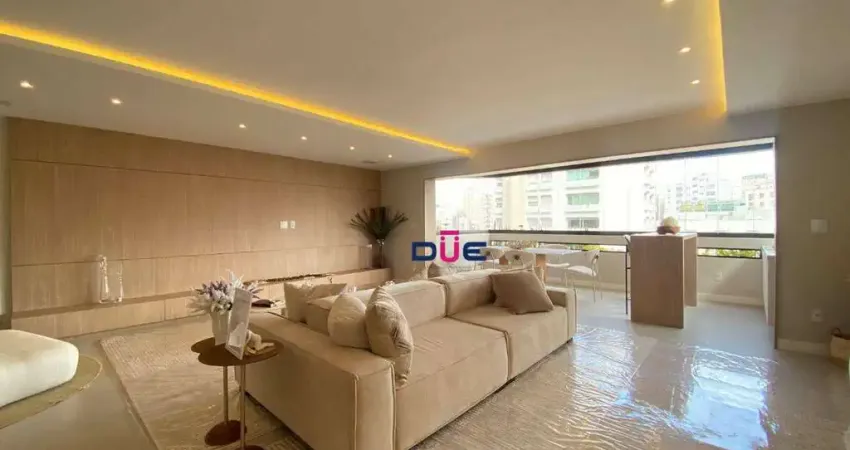 Apartamento de alto padrão com 4 suítes e 3 vagas demarcadas, retrofit-acabamento impecável na vila rica, santos