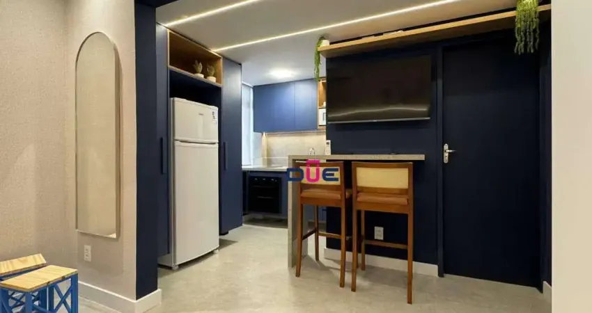 Apartamento com 1 dormitório à venda, 28 m² por r$ 515.000 - josé menino - santos/sp