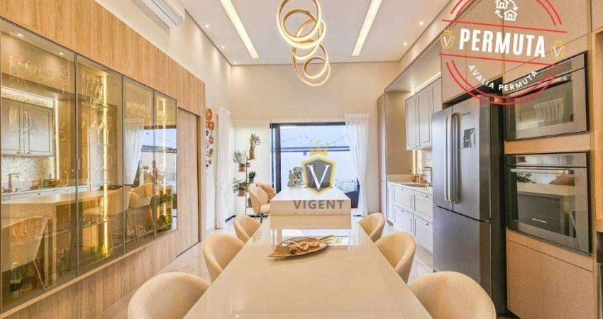 Casa com 3 dormitórios à venda, 146 m² por R$ 1.800.000,00 - Jardim Ermida I - Jundiaí/SP