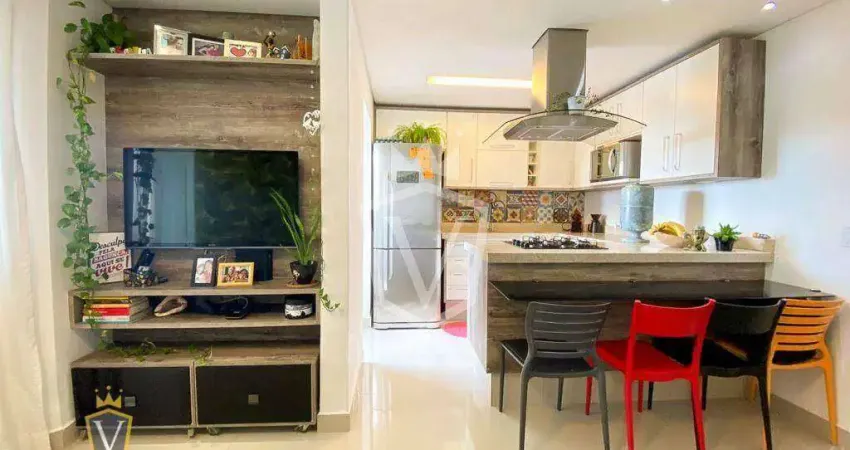 Apartamento com 2 dormitórios para alugar, 48 m² por R$ 2.610,00/mês - Nova Cidade Jardim - Jundiaí/SP