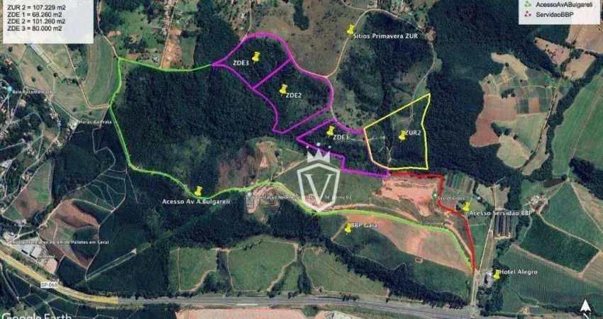 Área à venda, 107229 m² por R$ 8.042.175,00 - Sítios Primavera  - Jarinu/SP