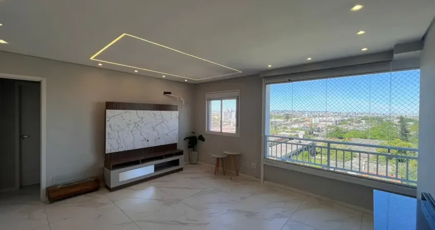 Lindo apartamento com 3 quartos, transformado em 2 um  fino acabamento piso em porcelanato, teto rebaixado com luminárias e split, sala com sacada estendida, localizado próximo a arena com uma linda v
