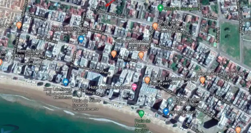 Lote / Terreno à venda na Praia do Morro com 726 m², projeto aprovado para empreendimentos com 48 apartamentos, Guarapari-ES