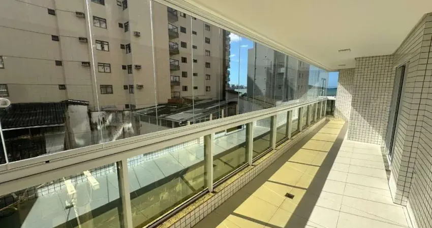 Apartamento 3 quartos à venda com vista para o mar da Praia do Morro, Guarapari ES. Área externa com espaço gourmet privativo