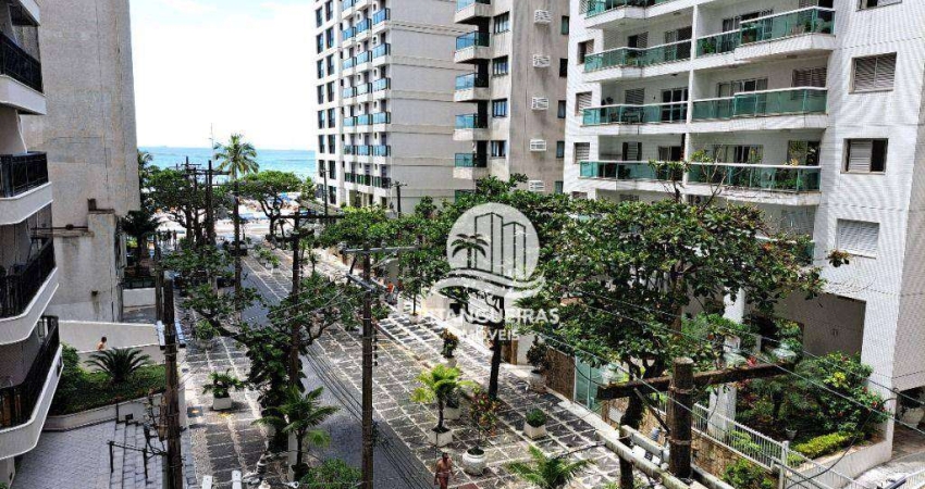 Apartamento amplo no Clçadão da Praia de Pitangueiras,  80 metros da Praia.