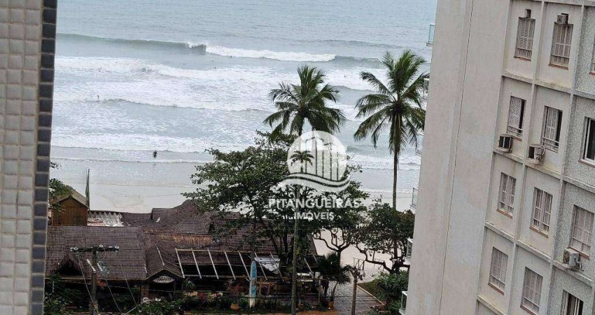 PITANGUEIRAS – NA QUADRA DA PRAIA COM MARAVILHOSA VISTA MAR, VAGA DE GARAGEM DEMARCADA NO PRÉDIO, 95 M² ÚTEIS, CONDONDOMÍNIO BAIXO.