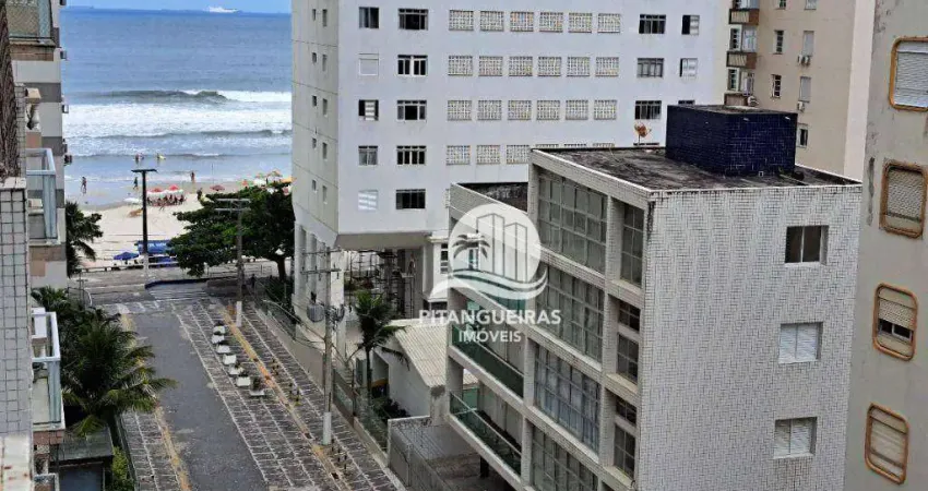 Apartamento amplo com vista para o mar no Calçadão da Praia das Pitangueiras