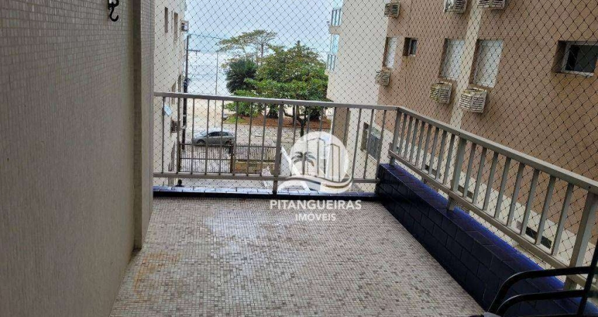 Amplo apartamento de 2 dormitórios com vista para o mar e localização previlegiada na Orla da Praia das Pitangueiras.