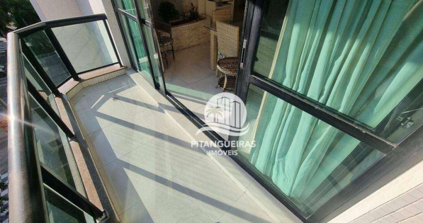 Apartamento com 3 dormitórios para alugar, 111 m²  - Pitangueiras - Guarujá/SP