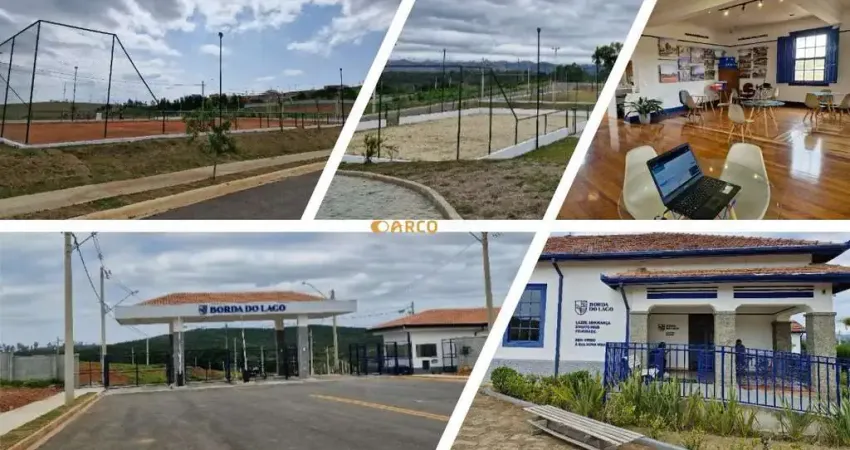 Terreno borda do lago, 340m2 lazer completo - portaria 24hs - caçapava