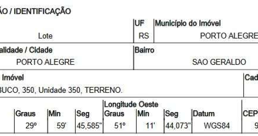 Oportunidade Única em PORTO ALEGRE - RS | Tipo: Terreno | Negociação: Licitação Aberta  | Situação: Imóvel
