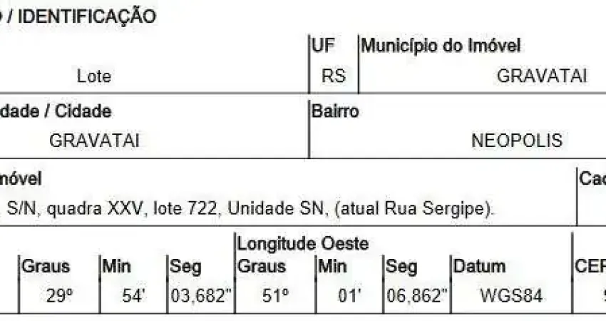 Oportunidade única em gravatai - rs | tipo: terreno | negociação: licitação aberta  | situação: imóvel