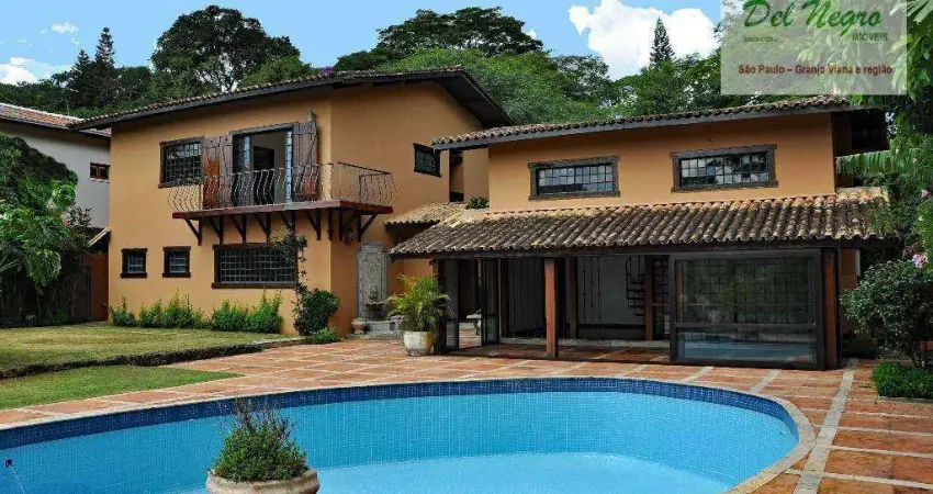 Casa com 3 dormitórios, 395 m² - venda ou aluguel - recanto inpla, granja viana.
