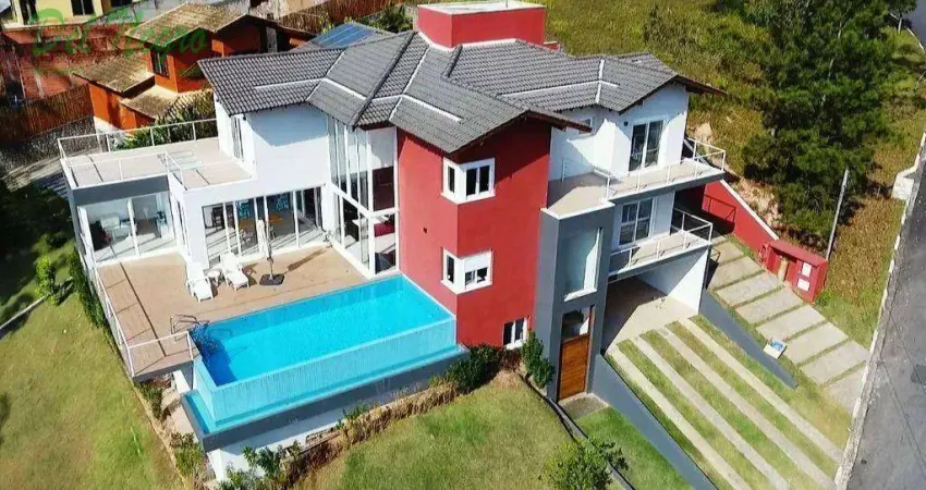 Casa com 4 dormitórios à venda, 550 m² - parque das artes, granja viana.
