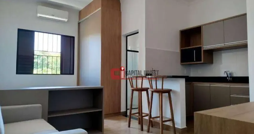 Studio com 1 dormitório para alugar, 30 m² por r$ 2.700,01/mês - jardim dom bosco - jaguariúna/sp