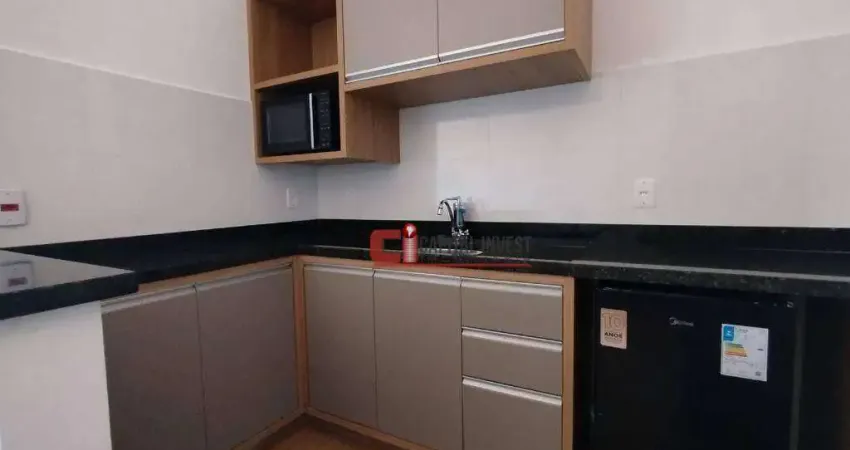 Studio com 1 dormitório para alugar, 30 m² por r$ 2.700/mês - jardim dom bosco - jaguariúna/sp