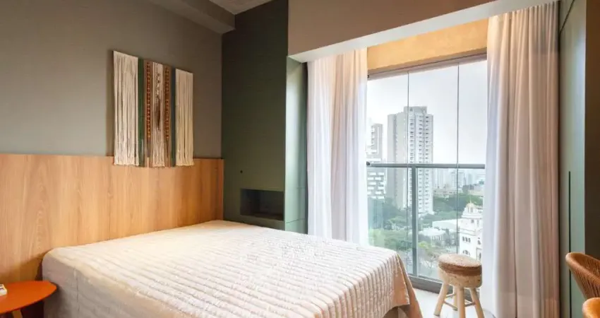 Confortável studio para locação em paraíso com 1 quarto, 22m²