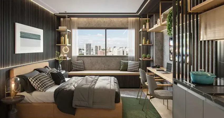 Espetacular studio para venda em chácara santo antônio (zona sul) com 1 quarto, 25m²