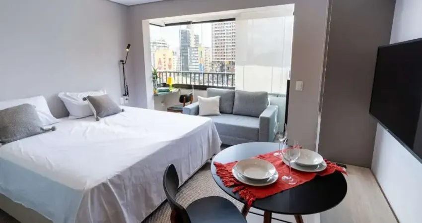 Elegante studio para venda e locação em pinheiros com 1 quarto, sendo 1 suíte, 25m²