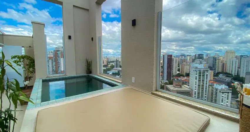 Excelente cobertura para venda em vila olímpia com 2 quartos, sendo 2 suítes, 148m²