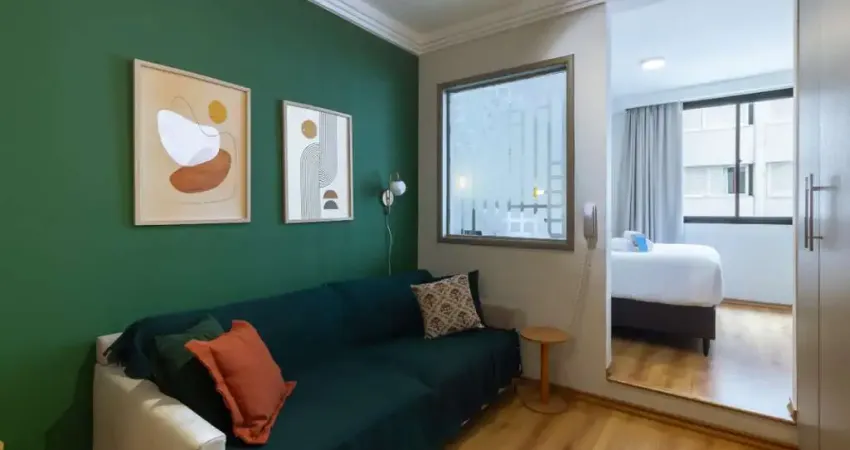 Versátil flat para venda em Cerqueira César com 1 quarto , 29m²