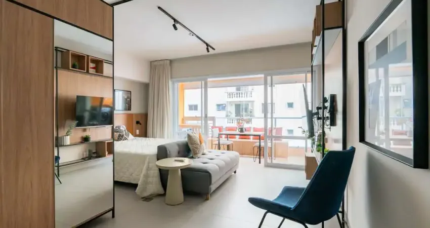 Confortável studio para venda em Campo Belo com 1 quarto , 45m²