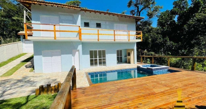 Chácara com 3 dormitórios à venda, mobiliada, 1400 m² por R$ 820.000 - Jundiaizinho - Mairiporã/SP
