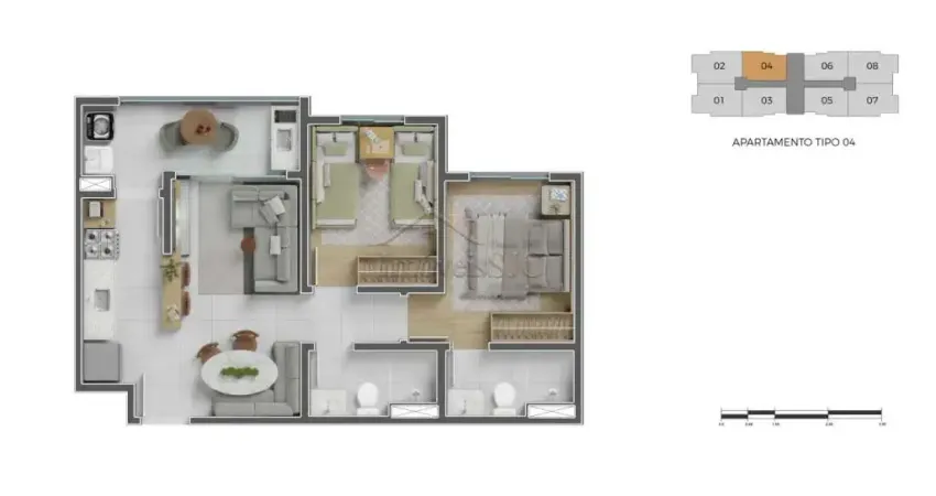 Apartamento com 2 quartos à venda na Rua Raimundo Barbosa Nogueira, Palmeiras de São José, São José dos Campos