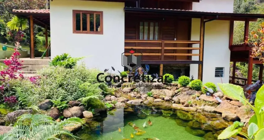 Chácara à venda em domingos martins-es: 4 quartos, 2 suítes, 2 salas, 3 banheiros, 4 vagas de garagem, 170m²